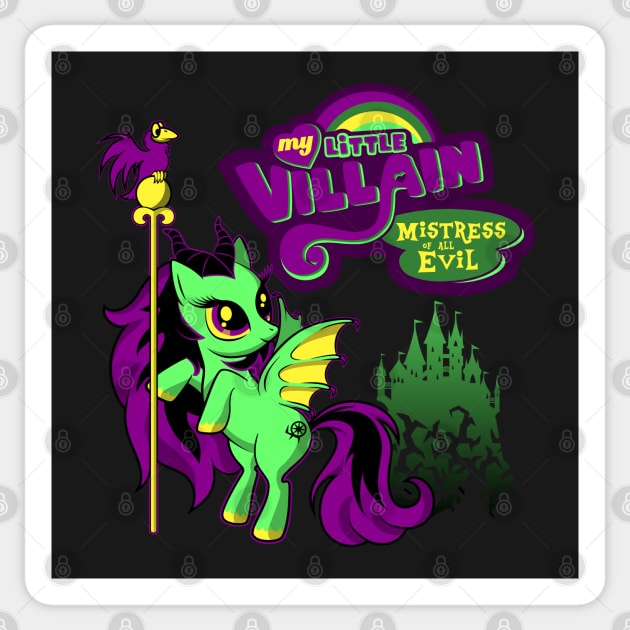 My Little Villain - Mistress of all Ponies Sticker by SwanStarDesigns